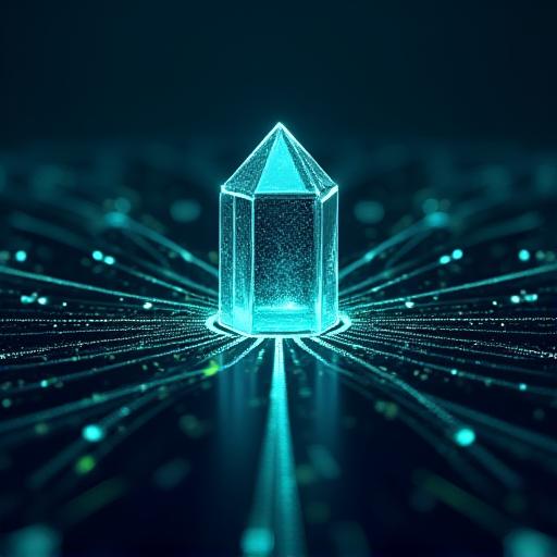 Abstract representation of data security and AI encryption