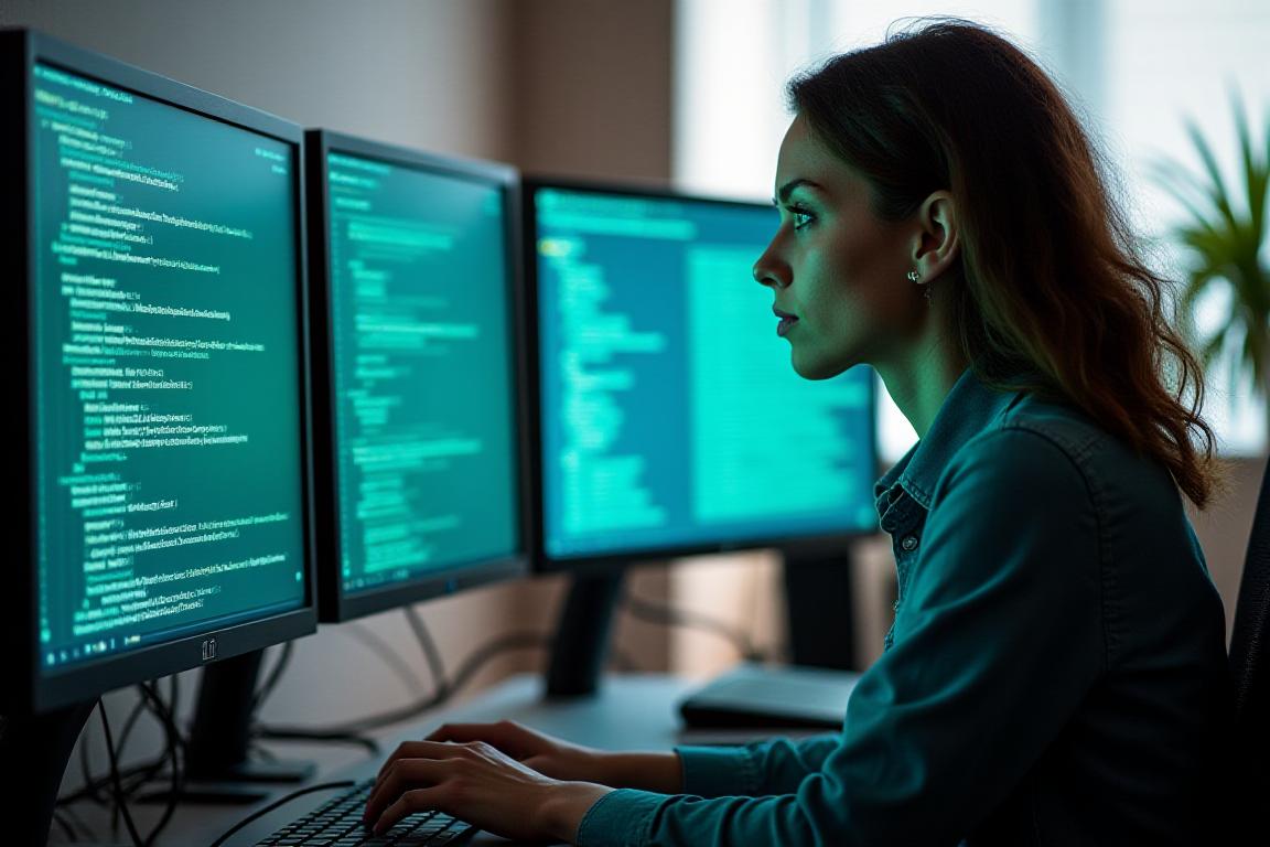 Developer working on custom generative AI interface